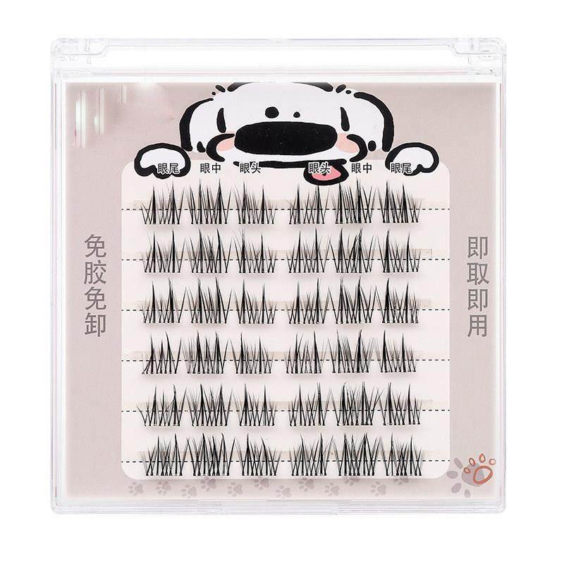 【下单立减50】免胶太阳花双尖麦穗漫画感自粘轻柔分段假睫毛Y02