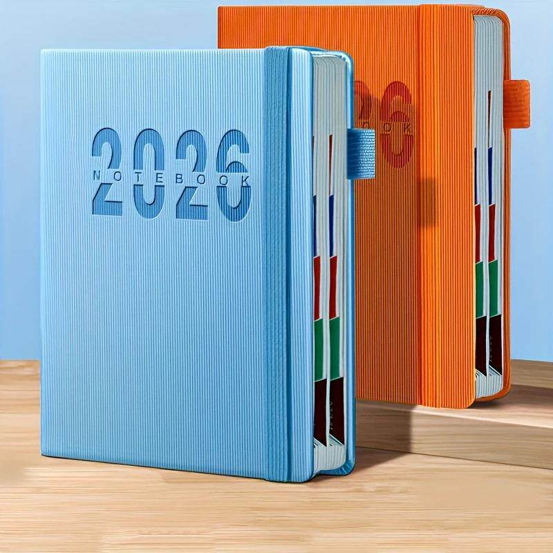 跨境现货2026年日程本英文计划本办公效率手册年历本笔记本定制