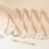 川岛屋和露露猪联合硅胶抹刀不粘锅专用烹饪抹刀汤勺煎勺厨具套装