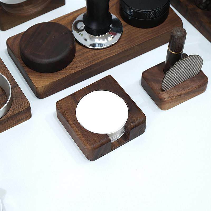 意式咖啡机过滤纸收纳底座圆形咖啡滤纸收纳萃取过滤纸收纳盒