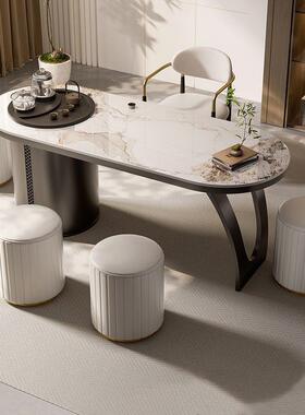 轻岩板茶桌椅WZW合现代简约奢客厅家用组阳台型茶小台办公室茶几