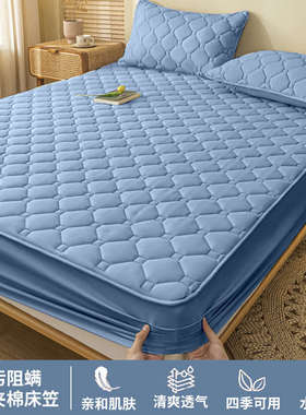 全棉床罩套2023非w1tr包夹秋冬护罩床垫笠床单单件年保床