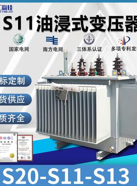 S11-S13-S20油浸式电力变压器10kv高压三相铜铝芯250/315/630kva