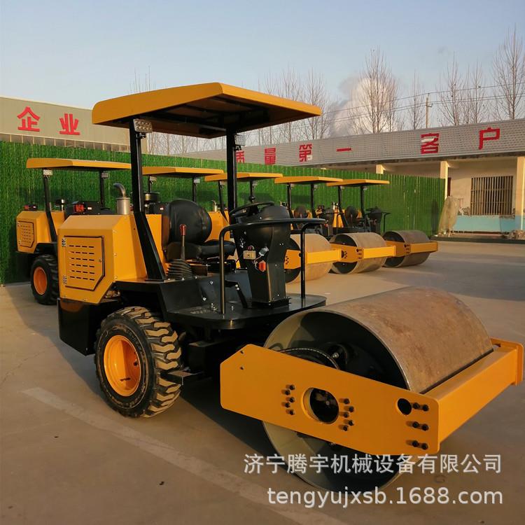 供应三吨半单钢轮压路机座驾式震动压路机轮胎压路机小型压道机