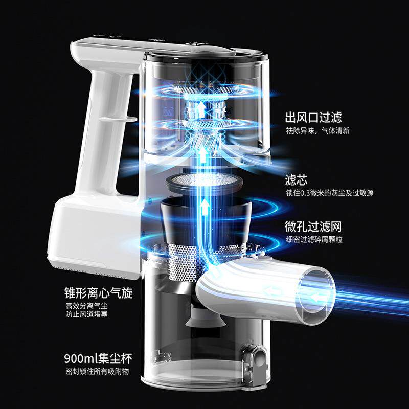 跨境无线吸尘器家用大吸力绿光显尘手持吸尘机清洁地毯猫毛充电