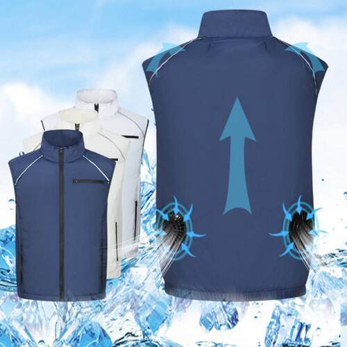 F 15942 USB Cooling Work Vest USB 充电风扇服跨境速卖通亚