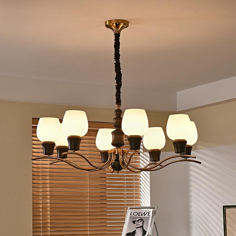 厅式中13711古吊实木客厅美吊灯卧室书房灯新中式大主吊灯