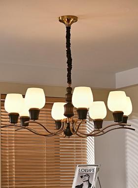 厅式中13711古吊实木客厅美吊灯卧室书房灯新中式大主吊灯