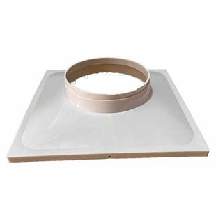 pp塑料方转圆散流器出风口方接圆双层百叶回风方变圆接头风机变径