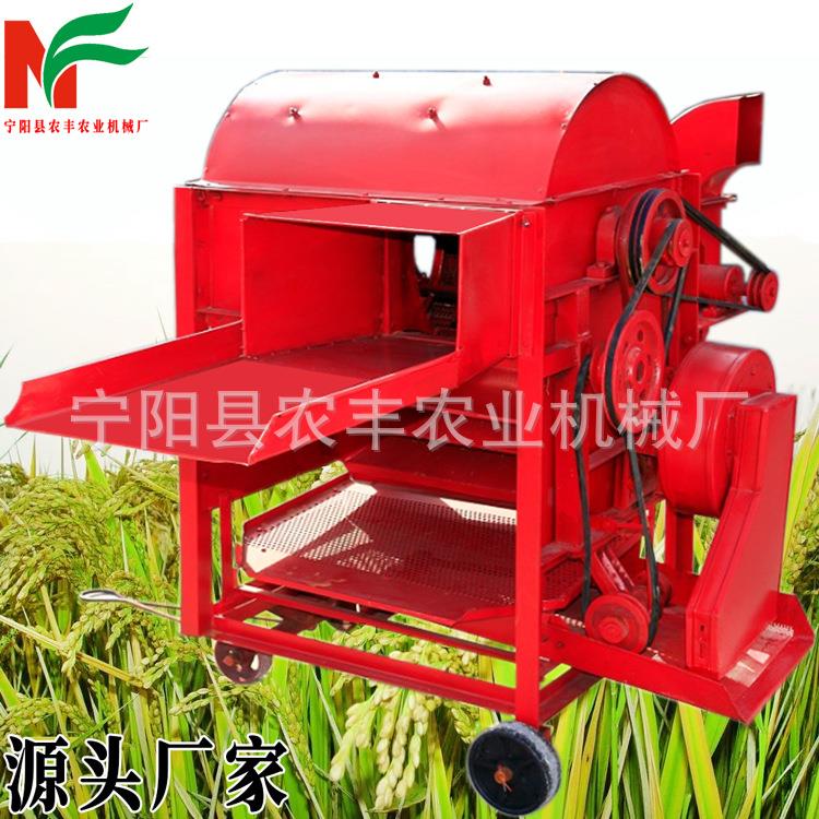 柴油机驱动75型藜燕麦青稞水稻打粒机农用双风机去除杂质脱粒机
