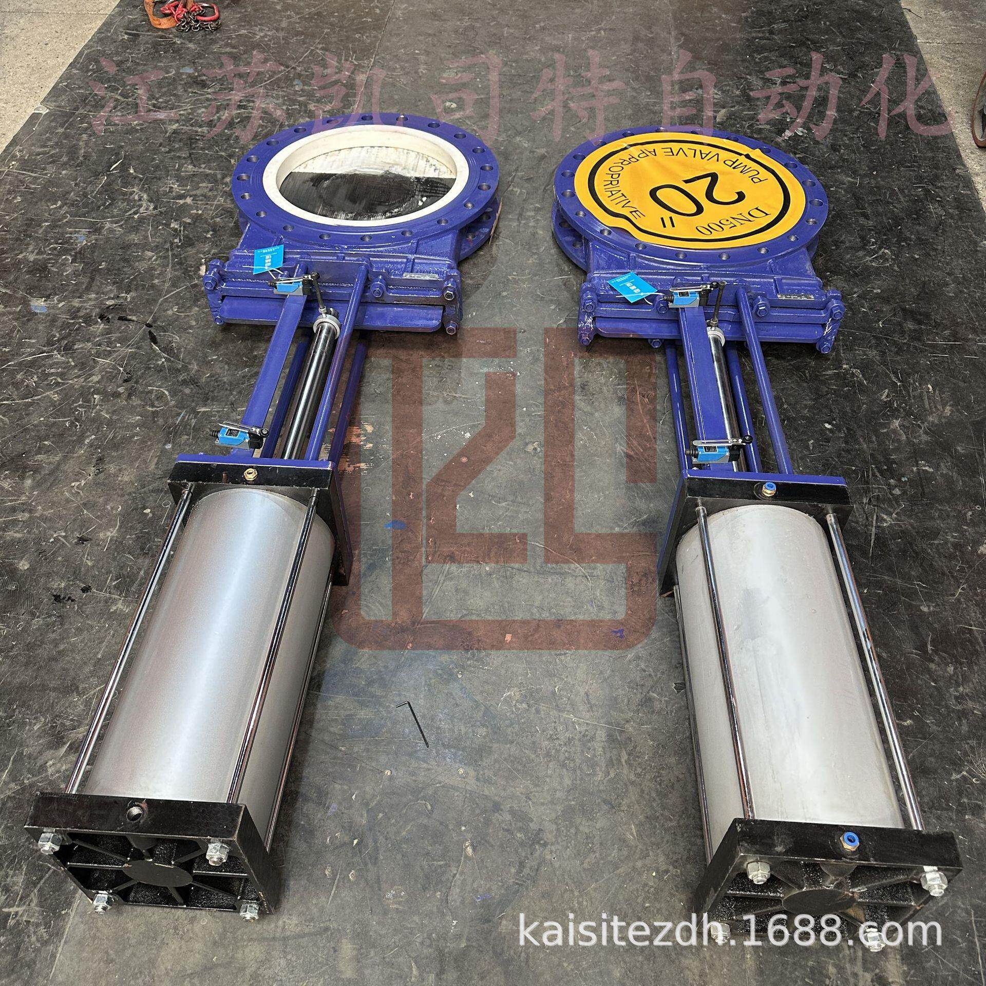 凯司特电动耐磨陶瓷刀闸阀DN80PZ973TC-10C铸钢梅花刀型阀门