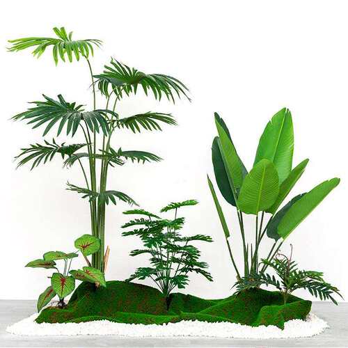 仿真植物组合套装商场橱窗落地大型假树盆景装饰摆件仿真绿植造景