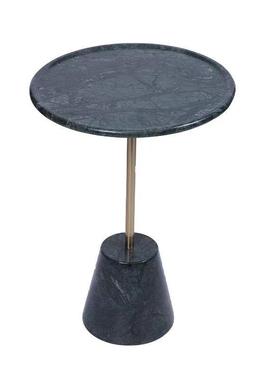 创意现代极简轻奢天然大理石水磨石材质小户型客厅沙发床头边几