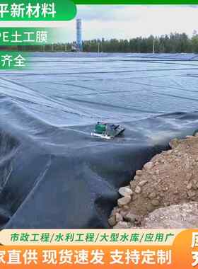 土工膜防渗膜黑膜沼气池hdpe土工膜池塘防水布防渗膜护坡防渗膜