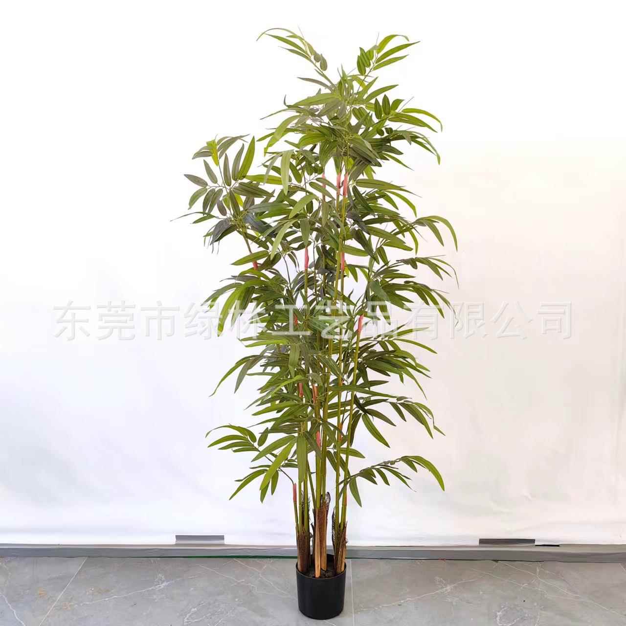 仿真竹葵仿办真绿植室栽内大型饰盆装落地摆件造景竹子景观lv556