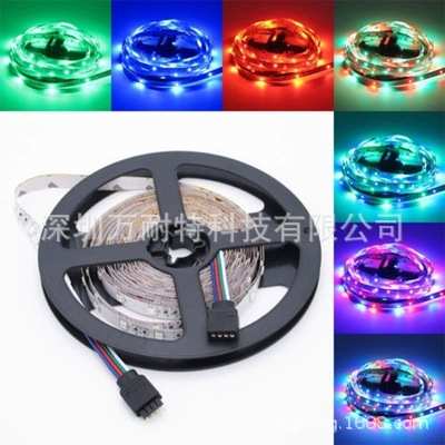 LED灯带12V 2835 3528七彩三色RGB遥控变色跑马灯条KTV闪光软灯带