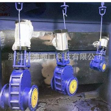 瑞鸿Z644TC气动陶瓷双闸板阀耐磨出料阀进料阀