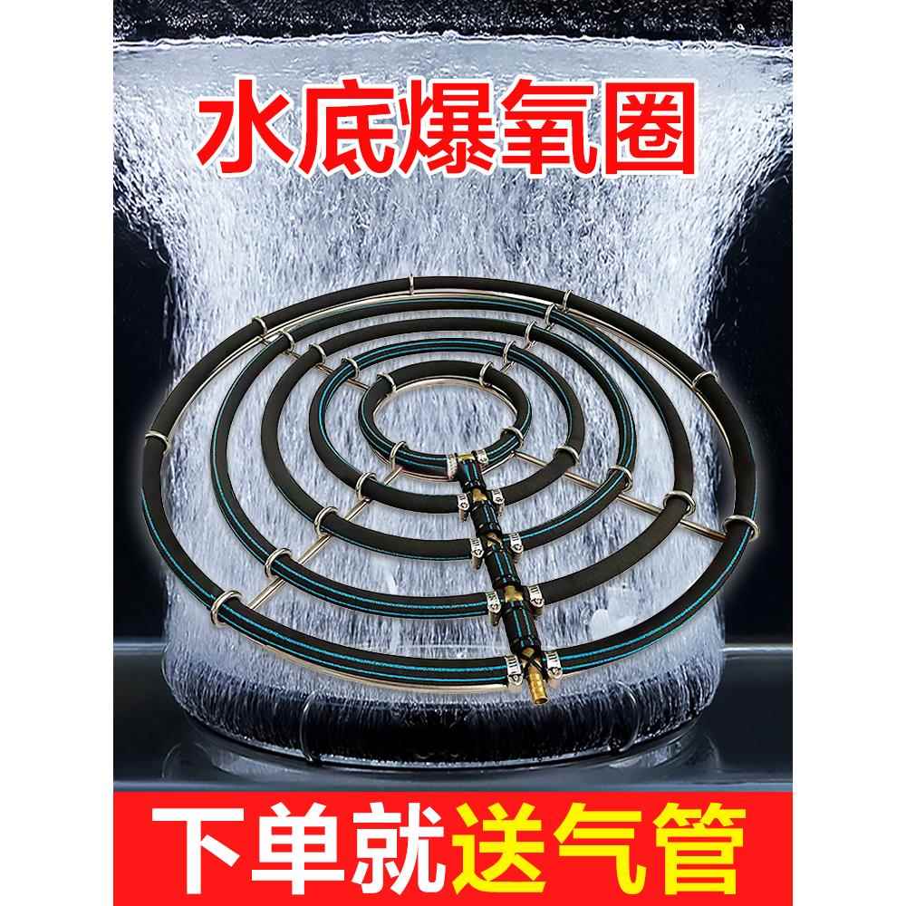 鱼池曝气盘不锈钢纳米增氧盘水产海鲜养殖鱼缸增氧泵配件纳米气盘