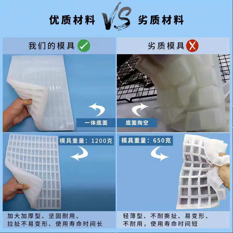 手工梨膏糖模具食品级耐高温625孔梨膏糖硅胶40连正方块红糖模具