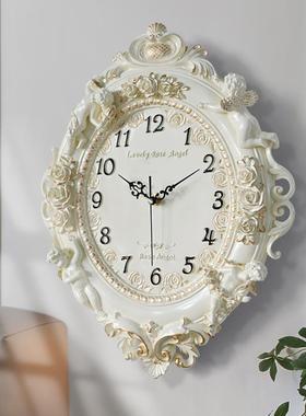 NX0042欧式意入户进玄门挂钟饰石英钟表客厅时装尚关卧室墙上静音