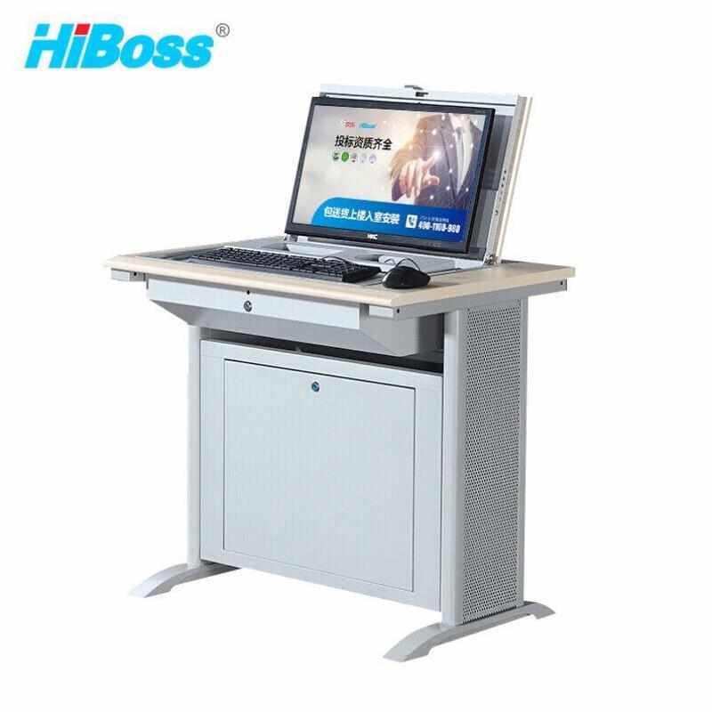 HiBoss办公桌JHWJZ07豪华升级版单人位钢木翻转桌厂房员工桌