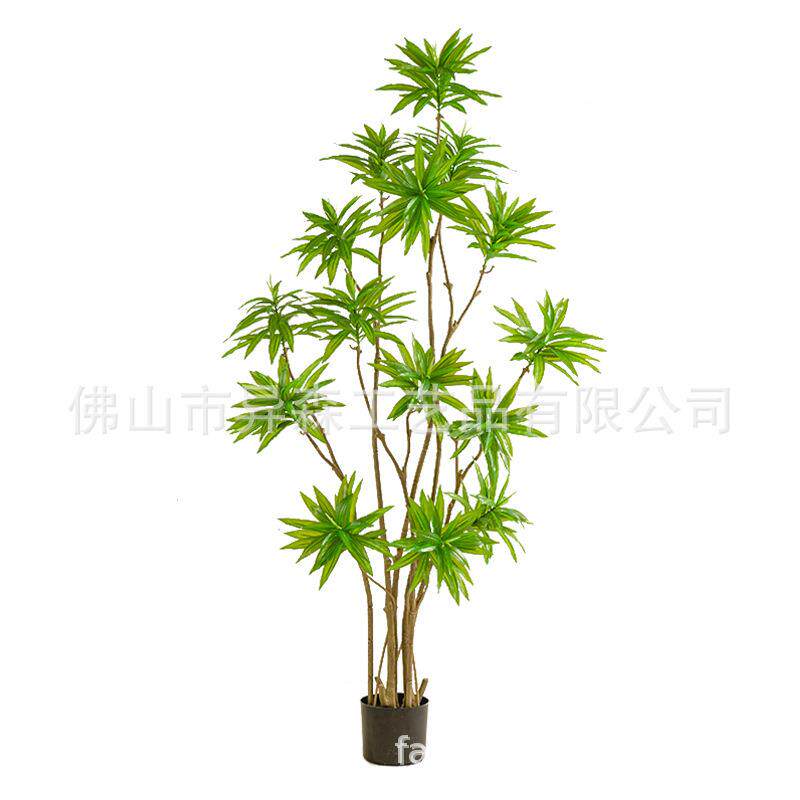 仿真绿植百合竹高端轻奢仿生植物客厅落地仿真植物盆景假盆栽摆件