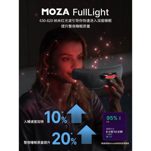 高档moa/摩砾睡眠护眼缓解疲劳热仪敷生学眼部深睡按摩仪z情人节