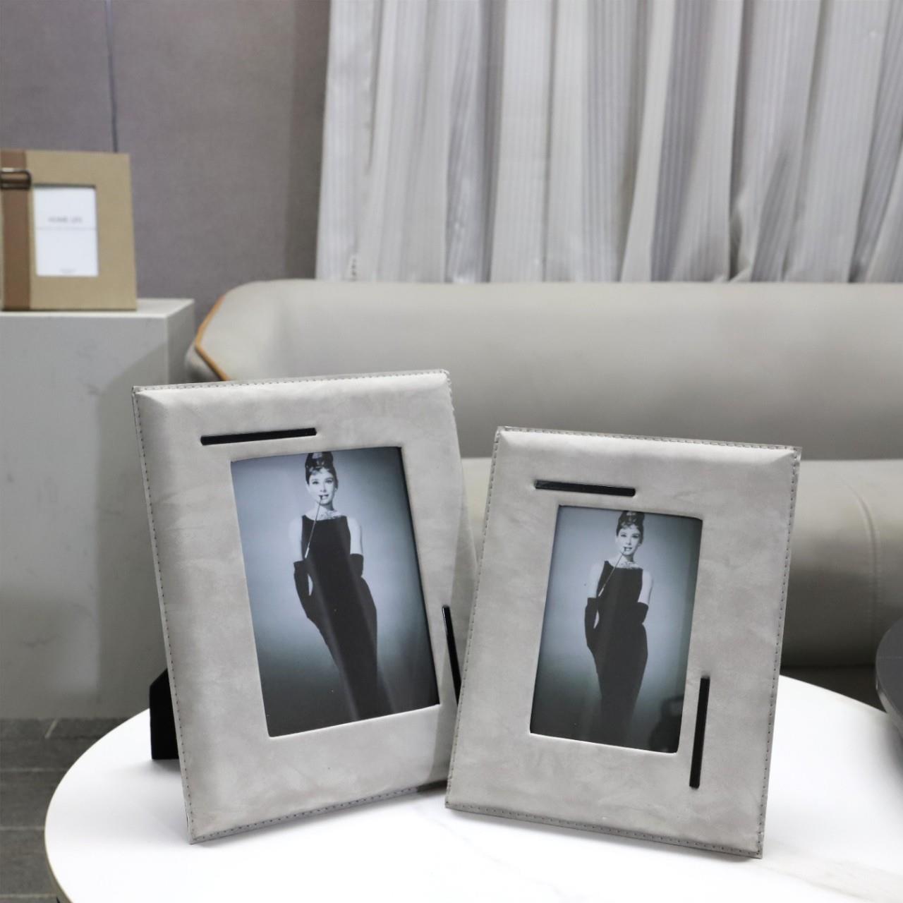 欧式402轻奢高档皮革相框面摆件客厅卧室电视柜书软装房家桌居装