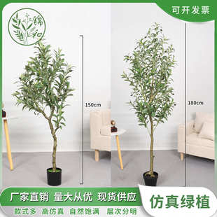 北欧仿真绿植仿真橄榄树落地装饰绿植假橄榄树盆栽
