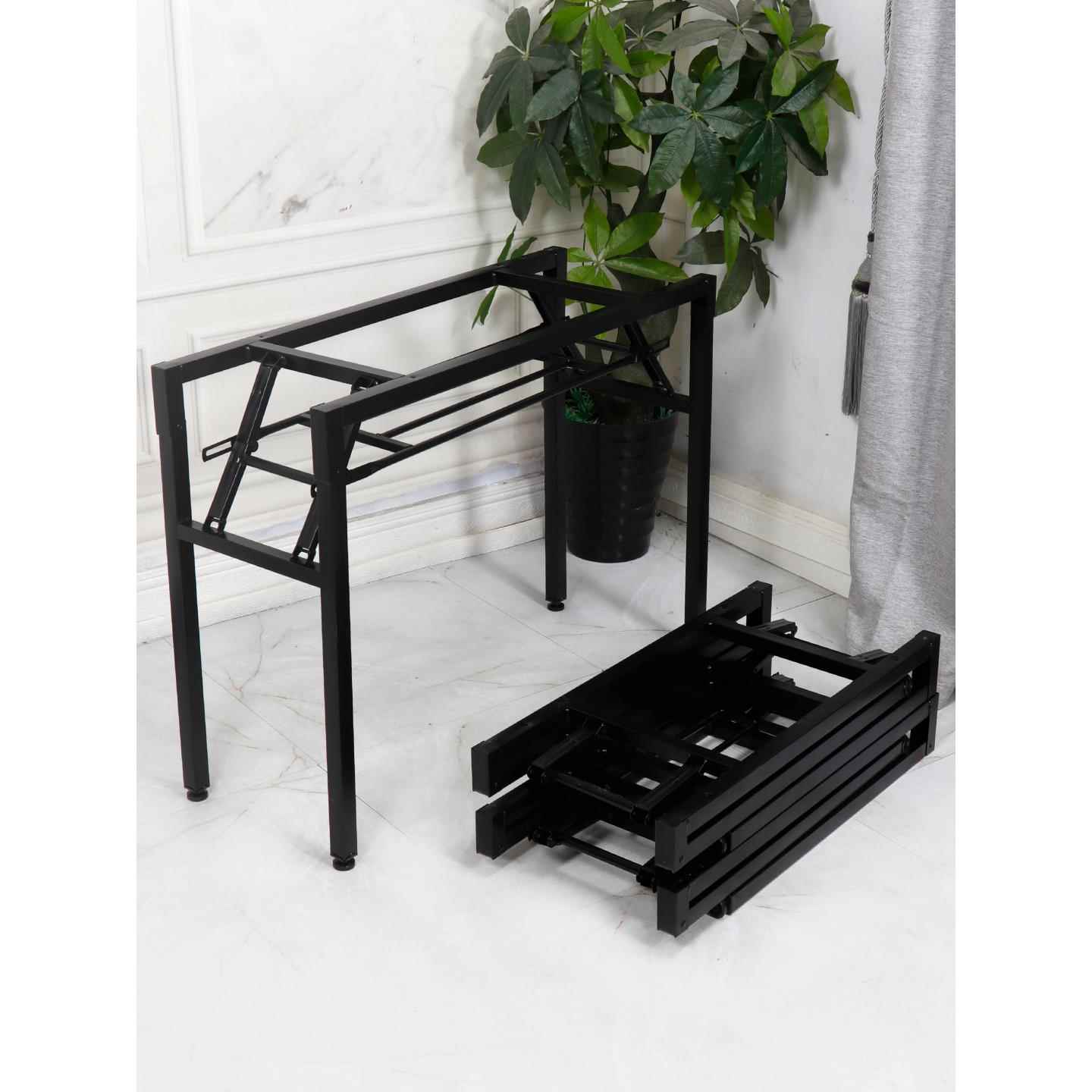 长方形脚架长条桌支架铁架子办公大桌折叠架培训脚架可收纳餐桌腿