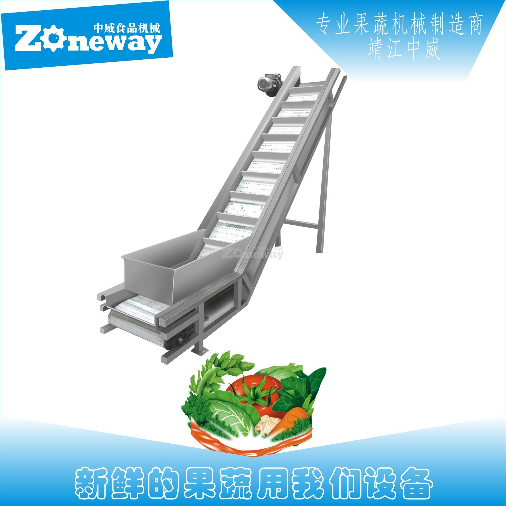 FSJ型工程塑料链板输送提升机水果输送捡果机果蔬输送设备