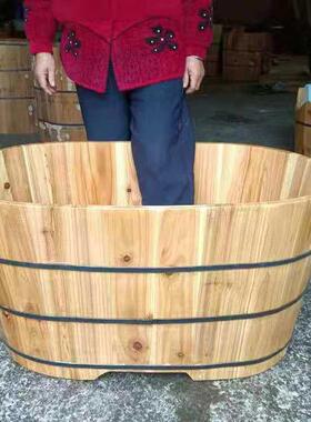老人洗澡桶盆手木工制作澡盆小孩洗沐浴CUD浴桶木盆泡澡桶沐浴盆