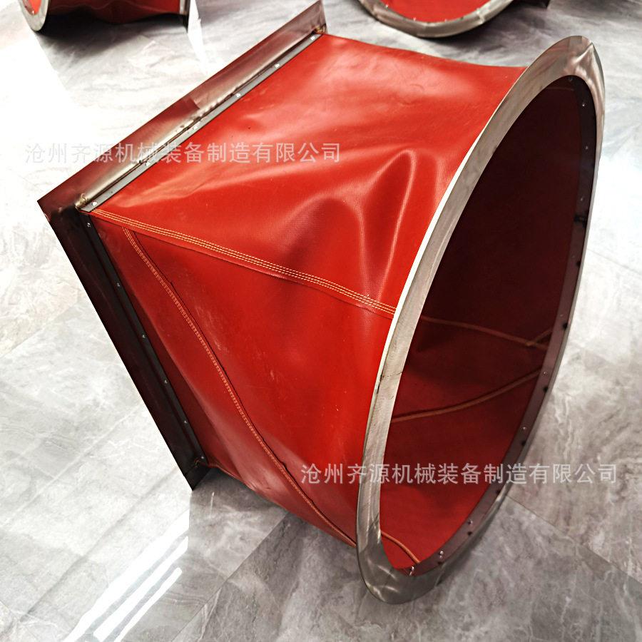 耐温风机帆布软连接伸缩风管通风管道防火硅胶布排风管阻燃下料