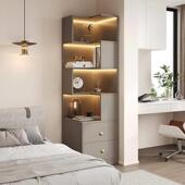 政府补政府补实木转角书架置物架落地小户型三角柜客厅一体靠墙贴