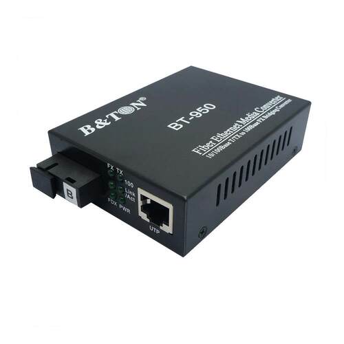 百通伟业 BT-950SM-25B光纤收发器百兆单模单纤25KM1个RJ45网络口