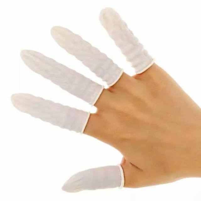 兴选工品一次性手指套防水防滑保护套食用级乳胶手指套无尘无粉胶