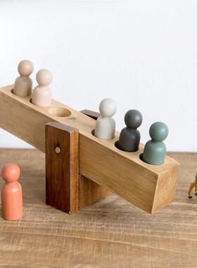 阿楹 儿童房摆件跷跷板解压 创意家居电视柜书架新家艺术小装饰女