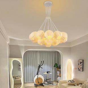 客厅灯主灯吸顶灯法式 网红郁金香造型轻奢餐厅灯奶油风主卧室吊灯