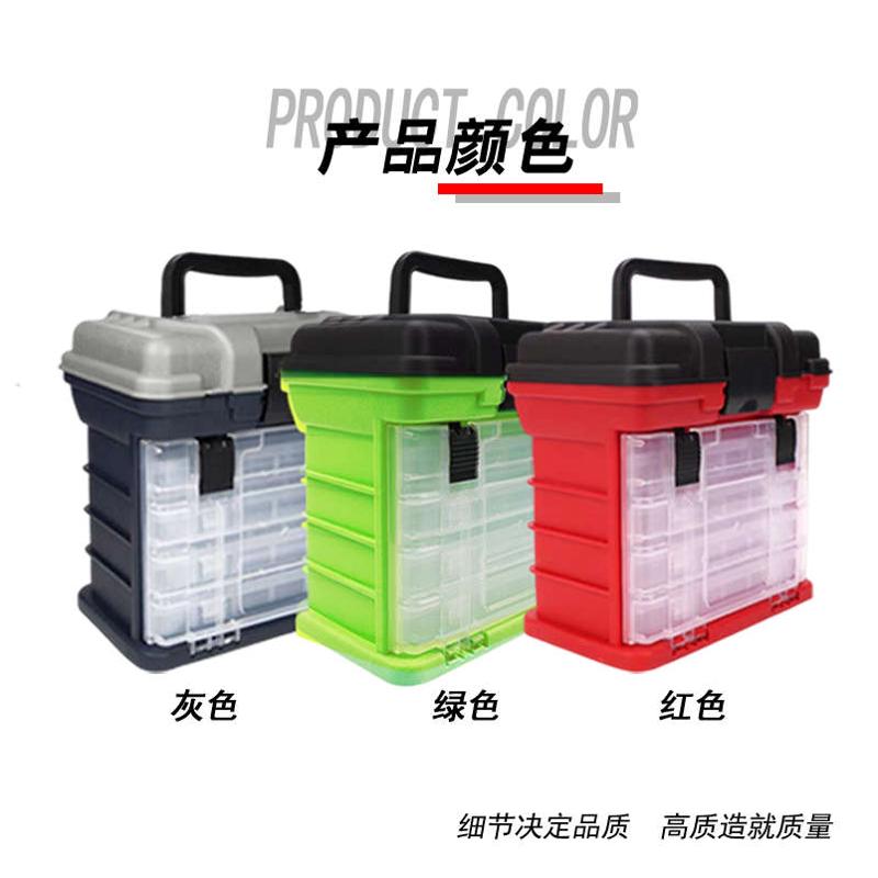 多功能路亚矶钓手提箱4层抽屉鱼饵假饵配件收纳盒渔具储物工具箱