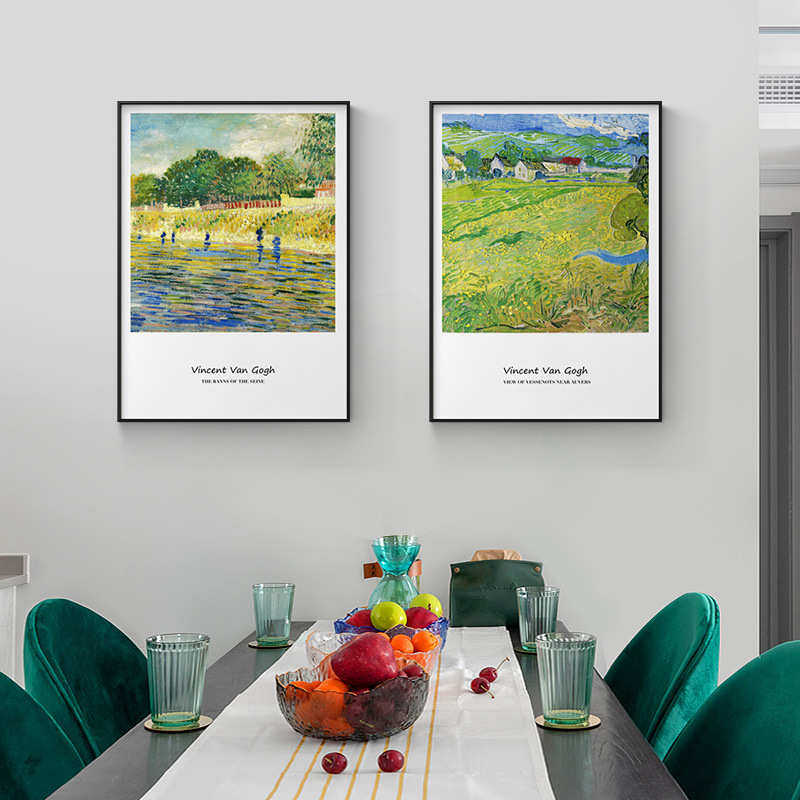 梵高丰收装饰画世界名画星空三联画抽象客厅沙发背景墙组合挂画,家居饰品,现代装饰画,淘宝优惠券,粉丝福利购,淘宝优惠卷