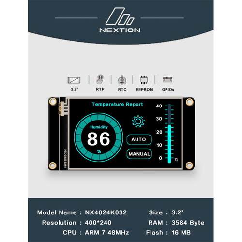Nextion NX4024K032 3.2寸人机交互界面HMI增强型英文版