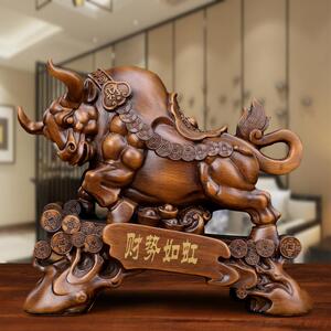 财势如虹牛摆件树脂工艺品家居装饰品摆设生肖牛大号创意办公送礼