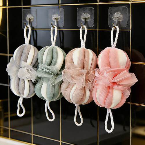 Large bath loofah ball, bubble bath ball, bath flower, pumpk