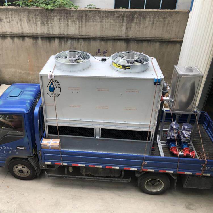 逆流式闭式冷却塔不锈钢方形冷却水塔玻璃钢超静音湿式工业冷却塔