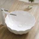 圆形台上盆陶瓷洗手面盆艺术碗盆卫生间洗漱池波浪纹460 460