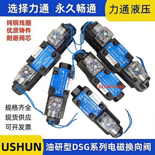 NSHUN液压电磁换向阀DSG-02-3C2-DL-AC220 DC24 3C4 3C6 2B2 2B3B