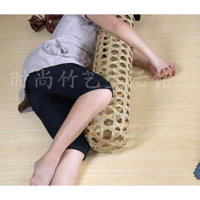 顺丰竹夫人抱枕竹制靠竹编枕BD101017妇h头孕搁脚通垫风降温手工