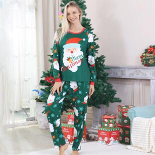 Christmas Santa Pajamas Set Snowflake Family Merry