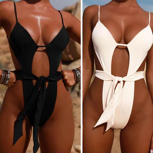 Jumpsuit bikini backless strap swimsuit