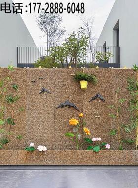 流水屏风户外假山喷泉瀑布鱼池庭院大型石材水幕墙造景观公司装饰